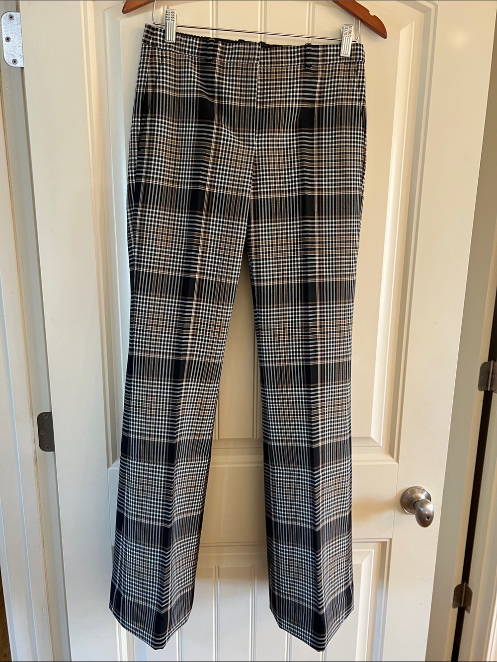 Theory Black and White Plaid Womens Trouser Pants, size 2